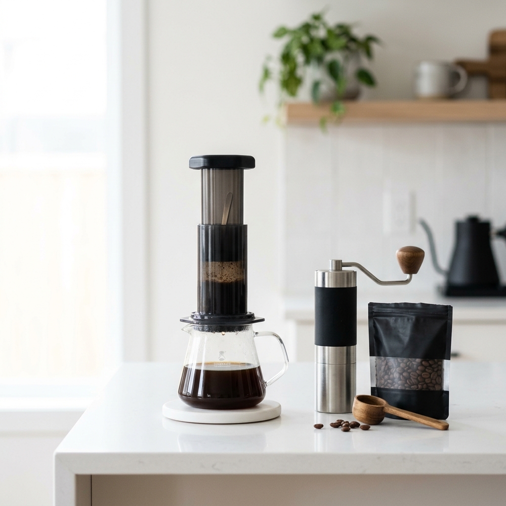 Dung cu pha ca phe AeroPress hien dai