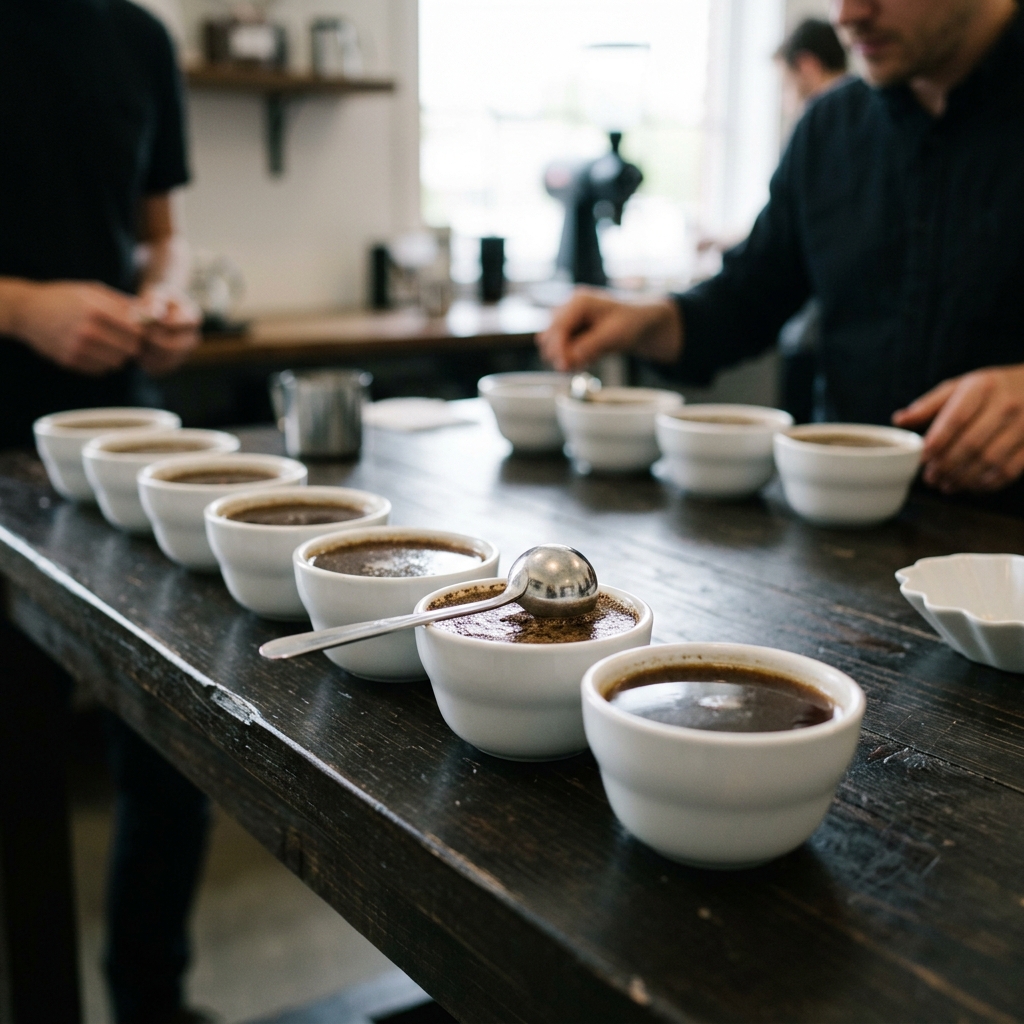 Buoi thu nem ca phe (cupping) chuyen nghiep