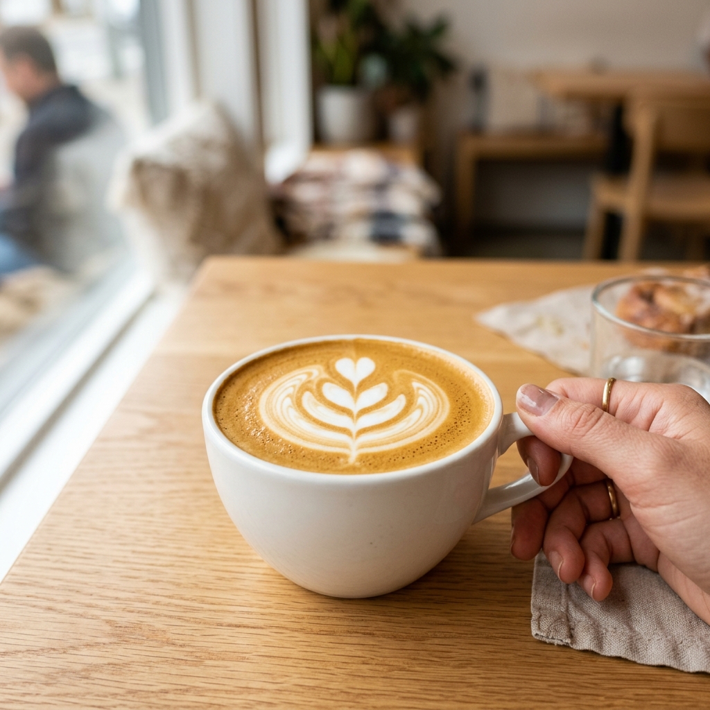 Nghe thuat Latte Art hinh hoa tulip